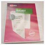 Avery Durable View 3 Ring Binder for Home, School Supplies, Office, or Organization Needs, 0.5" Slant Ring, 1 Pack White Binder (17002)