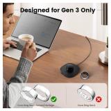 Compatible with Oura Ring Gen 3 Charger, Fast Charging Dock with USB-C Cable for Ring Gen 3 Horizon/Heritage (Size 10)