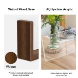 Mixoo 4x6 Picture Frame Rotating Photo Frame, Wooden Picture Frame 4 by 6 Horizontal Double-sided Frame Rustic Floating Frame for Tabletop