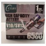 EGR High Capacity 6500mAh V10 Battery Replacement Compatible with V10 Animal V10 Absolute V10 Fluffy V10 Motorhead SV12 Cordless Stick Vacuum Cleaner (Not Fit SV10)