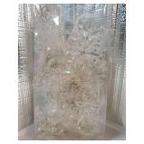 Christmas Tree Decorations Crystal Ornaments - 18pcs Iridescent Christmas Ornaments Acrylic Snowflakes Icicle Drop Crystal Hanging Ornaments for Xmas Tree Winter Holiday Frozen Party Decorations - Ret