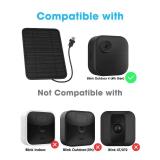 5W Solar Panel for Blink Camera Outdoor, Solar Panel Charger Compatible with Blink Outdoor 4 (4th Gen) Camera, Solar Panel w/Battery for Blink Camera, 9.8ft Cable Rubber Plug IP65 Waterproof, 4 Pack -