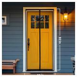 Flux Phenom Magnetic Screen Door (2 Pack) - Bugs Out, Breeze in - 9min Install Auto-Sealing Heavy Duty Double Stitched Mesh, Hands Free Sliding & Patio Doors Net, Pet & Kid Friendly, 38 x 82 Inch