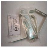 Ivilon Adjustable Brackets for Curtain Rods - for 1/2 or 5/8 Inch Rods. Set of 2 - Ivory