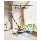 Cordless Vacuum Cleaner, 600W 50KPA 65Mins Cordless Stick Vacuum Cleaner With Touch Screen, Self-Standing,Wall Mount Charging, Handheld Vacuum Cleaners for Home/Pet Hair/Carpets/Hard Floors(X7A) - Ret Cordless Vacuum Cleaner, 600W 50KPA 65Mins Cordless Stick Vacuum Cleaner With Touch Screen, Self-Standing,Wall Mount Charging, Handheld Vacuum Cleaners for Home/Pet Hair/Carpets/Hard Floors(X7A) - Ret