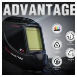 YESWELDER Large View Auto Darkening Welding Helmet, Blue Light Blocking, 1/1/1/1 True Color Solar Powered Welder Hood Mask with 4 Arc Sensors, Wide Shade 3/5-9/9-13 for TIG MIG ARC CUT and GRIND - Ret YESWELDER Large View Auto Darkening Welding Helmet, Blue Light Blocking, 1/1/1/1 True Color Solar Powered Welder Hood Mask with 4 Arc Sensors, Wide Shade 3/5-9/9-13 for TIG MIG ARC CUT and GRIND - Ret