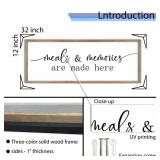 FZMHASLWW Farmhouse Kitchen Wall Decor Quote Meals and Memories Are Made Here Sign Art 32\"×12\" Vintage Cozy Home for Dining Room Large Rustic Wooden Framed Wall Hanging Decoration (Wood) - Retail FZMHASLWW Farmhouse Kitchen Wall Decor Quote Meals and Memories Are Made Here Sign Art 32\"×12\" Vintage Cozy Home for Dining Room Large Rustic Wooden Framed Wall Hanging Decoration (Wood) - Retail