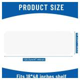 Frienda Set of 6 Wire Shelf Liner Heavy Duty Shelf Liners Packed Flat for Wire Shelving, Waterproof Non Adhesive Plastic Mat for Metal Rack Kitchen Shelves, Shoe Rack (18 x 48 Inch) - Retail: $40 Frienda Set of 6 Wire Shelf Liner Heavy Duty Shelf Liners Packed Flat for Wire Shelving, Waterproof Non Adhesive Plastic Mat for Metal Rack Kitchen Shelves, Shoe Rack (18 x 48 Inch) - Retail: $40