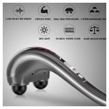 HANGSUN Handheld Neck Back Massager for Pain Relief Deep Tissue, Electric Double Head Percussion Massage MG460 for Shoulder, Leg, Foot, Muscles, Full Body - Retail: $40 HANGSUN Handheld Neck Back Massager for Pain Relief Deep Tissue, Electric Double Head Percussion Massage MG460 for Shoulder, Leg, Foot, Muscles, Full Body - Retail: $40