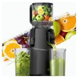 Cold Press Juicer, WETIE 4.7\" Juicer Machines with Large Feed Chute for Whole Fruits & Vegetables, Slow Masticating Juicer with Large Auger, High Juice Yield, Easy to Clean & Assembly - Retail: $90 Cold Press Juicer, WETIE 4.7\" Juicer Machines with Large Feed Chute for Whole Fruits & Vegetables, Slow Masticating Juicer with Large Auger, High Juice Yield, Easy to Clean & Assembly - Retail: $90