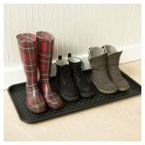 Navaris Shoe Drip Tray - Multi-Purpose Boot Tray for Rain Boots, Winter Boots, Muddy Shoes - for Indoor and Outdoor Use in All Seasons - XL3 pack - Retail: $34 Navaris Shoe Drip Tray - Multi-Purpose Boot Tray for Rain Boots, Winter Boots, Muddy Shoes - for Indoor and Outdoor Use in All Seasons - XL3 pack - Retail: $34