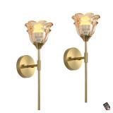XIYOUVE 2 Pack Battery Operated Wall Sconce with Amber Glass Shades, Wireless Rechargeable RGB Wall Light with Remote Control, for Bedroom Mirror Living Room, ETL Listed - Retail: $75 XIYOUVE 2 Pack Battery Operated Wall Sconce with Amber Glass Shades, Wireless Rechargeable RGB Wall Light with Remote Control, for Bedroom Mirror Living Room, ETL Listed - Retail: $75