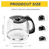 12-Cup Glass Coffee Carafe Replacement Pot Compatible with Hamilton Beach FlexBrew 12 Cup Coffee Maker 49902, 49904, 49915, 49905, 49317, 49467, 49611 - Retail: $20 12-Cup Glass Coffee Carafe Replacement Pot Compatible with Hamilton Beach FlexBrew 12 Cup Coffee Maker 49902, 49904, 49915, 49905, 49317, 49467, 49611 - Retail: $20