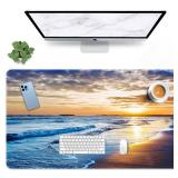 Britown Sunset Sea Sun Large Mouse Pad for Desk, Ocean Beach Blue Computer Keyboard Mat Non-Slip Rubber Desk Mat Gaming Mousepad for Home Office Gamer, 31.5 x 15.7 Inch - Retail: $13 Britown Sunset Sea Sun Large Mouse Pad for Desk, Ocean Beach Blue Computer Keyboard Mat Non-Slip Rubber Desk Mat Gaming Mousepad for Home Office Gamer, 31.5 x 15.7 Inch - Retail: $13