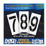 Pavement Stencils - 36 inch Number Stencil (Wide) Set (10 Pieces) - 0-9 - 36\" x 16\" x 1/16\" (63 mil) - Light-Duty - Retail: $295 Pavement Stencils - 36 inch Number Stencil (Wide) Set (10 Pieces) - 0-9 - 36\" x 16\" x 1/16\" (63 mil) - Light-Duty - Retail: $295