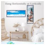 JDZIVTOP 8x24 Frame Rustic Blue, 24x8 Picture Poster Frame, Horizontal Vertical Hanging, 8 by 24 Wall Gallery Family Concert Portrait Photo Frame Anniversary/Birthday/Wedding/Thank you/Christmas Gift  JDZIVTOP 8x24 Frame Rustic Blue, 24x8 Picture Poster Frame, Horizontal Vertical Hanging, 8 by 24 Wall Gallery Family Concert Portrait Photo Frame Anniversary/Birthday/Wedding/Thank you/Christmas Gift