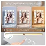 NUSVAN Vanity Makeup Mirror with Lights,3 Color Lighting Modes Detachable 10X Magnification Mirror Touch Control,360°Rotation, White (14.6Inch) - Retail: $50 NUSVAN Vanity Makeup Mirror with Lights,3 Color Lighting Modes Detachable 10X Magnification Mirror Touch Control,360°Rotation, White (14.6Inch) - Retail: $50