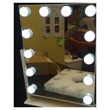 NUSVAN Vanity Makeup Mirror with Lights,3 Color Lighting Modes Detachable 10X Magnification Mirror Touch Control,360°Rotation, White (14.6Inch) - Retail: $50 NUSVAN Vanity Makeup Mirror with Lights,3 Color Lighting Modes Detachable 10X Magnification Mirror Touch Control,360°Rotation, White (14.6Inch) - Retail: $50