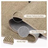 Vipfree Easy Jute Area Rug 8x10, Large Living Room Washable Rug Indoor Outdoor Patio 8x10 Carpet, Farmhouse Rainbow Pattern Throw Non Slip Black Carpet for Backyard Dining Room, Light Brown/Black - Re Vipfree Easy Jute Area Rug 8x10, Large Living Room Washable Rug Indoor Outdoor Patio 8x10 Carpet, Farmhouse Rainbow Pattern Throw Non Slip Black Carpet for Backyard Dining Room, Light Brown/Black - Re