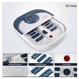 Tenswa Collapsible Foot Spa Bath Massager with Heat, Bubbles, Pedicure Foot Spa with 8 Rollers, Tub for Stress Relief, Soaker with Mini Acupressure Massage Points & Temperature Control - Retail: $30 Tenswa Collapsible Foot Spa Bath Massager with Heat, Bubbles, Pedicure Foot Spa with 8 Rollers, Tub for Stress Relief, Soaker with Mini Acupressure Massage Points & Temperature Control - Retail: $30