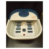 Tenswa Collapsible Foot Spa Bath Massager with Heat, Bubbles, Pedicure Foot Spa with 8 Rollers, Tub for Stress Relief, Soaker with Mini Acupressure Massage Points & Temperature Control - Retail: $30 Tenswa Collapsible Foot Spa Bath Massager with Heat, Bubbles, Pedicure Foot Spa with 8 Rollers, Tub for Stress Relief, Soaker with Mini Acupressure Massage Points & Temperature Control - Retail: $30