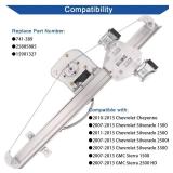 Obaee 741-389 Rear Right Passenger Side Window Lift Regulator with Motor Compatible with 2007-2013 Chevy Silverado/GMC Sierra 1500/2500HD/3500HD Extended Cab Pickup - Retail: $48 Obaee 741-389 Rear Right Passenger Side Window Lift Regulator with Motor Compatible with 2007-2013 Chevy Silverado/GMC Sierra 1500/2500HD/3500HD Extended Cab Pickup - Retail: $48