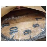 24 Inch Farmhouse Wall Clock Large Old Town Vintage Rustic Wooden Clock with Metal Rim and Large Numerals, Silent Battery-Operated for Office, Kitchen, Bedroom, and Living Room - Retail: $70 24 Inch Farmhouse Wall Clock Large Old Town Vintage Rustic Wooden Clock with Metal Rim and Large Numerals, Silent Battery-Operated for Office, Kitchen, Bedroom, and Living Room - Retail: $70