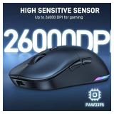 UHURU Wireless Gaming Mouse, 26000 DPI, Mouse Gaming with RGB Backlit, 70 Hours Battery Life, 2.4GHz & Wired, 6 Buttons, Fit for PC/Mac - Black - Retail: $214 UHURU Wireless Gaming Mouse, 26000 DPI, Mouse Gaming with RGB Backlit, 70 Hours Battery Life, 2.4GHz & Wired, 6 Buttons, Fit for PC/Mac - Black - Retail: $214