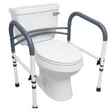 Carex Toilet Safety Rails, Adjustable and Detachable Toilet Safety Frame with Handles for Elderly, Handicap, or Disabled, Heavy-Duty Non-Slip Bathroom Grab Bar, with Padded Handles and Aluminum Frame  Carex Toilet Safety Rails, Adjustable and Detachable Toilet Safety Frame with Handles for Elderly, Handicap, or Disabled, Heavy-Duty Non-Slip Bathroom Grab Bar, with Padded Handles and Aluminum Frame