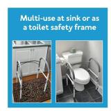 Carex Toilet Safety Rails, Adjustable and Detachable Toilet Safety Frame with Handles for Elderly, Handicap, or Disabled, Heavy-Duty Non-Slip Bathroom Grab Bar, with Padded Handles and Aluminum Frame  Carex Toilet Safety Rails, Adjustable and Detachable Toilet Safety Frame with Handles for Elderly, Handicap, or Disabled, Heavy-Duty Non-Slip Bathroom Grab Bar, with Padded Handles and Aluminum Frame