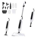 12-in-1 Steam Mop, Detachable Handheld Steam Cleaner for Home, 23FT Cord, 3 Steam Modes & LED Display, Steam Mops for Floor Cleaning, Bathroom, Windows, Sofas, Clothes, Tile Grout, Carpets, Furniture  12-in-1 Steam Mop, Detachable Handheld Steam Cleaner for Home, 23FT Cord, 3 Steam Modes & LED Display, Steam Mops for Floor Cleaning, Bathroom, Windows, Sofas, Clothes, Tile Grout, Carpets, Furniture