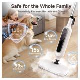 12-in-1 Steam Mop, Detachable Handheld Steam Cleaner for Home, 23FT Cord, 3 Steam Modes & LED Display, Steam Mops for Floor Cleaning, Bathroom, Windows, Sofas, Clothes, Tile Grout, Carpets, Furniture  12-in-1 Steam Mop, Detachable Handheld Steam Cleaner for Home, 23FT Cord, 3 Steam Modes & LED Display, Steam Mops for Floor Cleaning, Bathroom, Windows, Sofas, Clothes, Tile Grout, Carpets, Furniture