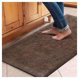 KMAT Kitchen Mat Cushioned Anti-Fatigue Floor Mat Waterproof Non-Slip Standing Mat Ergonomic Comfort Floor Mat Rug for Home,Office,Sink,Laundry,Desk 39\"(L) x 20\"(W),Brown - Retail: $36 KMAT Kitchen Mat Cushioned Anti-Fatigue Floor Mat Waterproof Non-Slip Standing Mat Ergonomic Comfort Floor Mat Rug for Home,Office,Sink,Laundry,Desk 39\"(L) x 20\"(W),Brown - Retail: $36