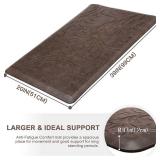 KMAT Kitchen Mat Cushioned Anti-Fatigue Floor Mat Waterproof Non-Slip Standing Mat Ergonomic Comfort Floor Mat Rug for Home,Office,Sink,Laundry,Desk 39\"(L) x 20\"(W),Brown - Retail: $36 KMAT Kitchen Mat Cushioned Anti-Fatigue Floor Mat Waterproof Non-Slip Standing Mat Ergonomic Comfort Floor Mat Rug for Home,Office,Sink,Laundry,Desk 39\"(L) x 20\"(W),Brown - Retail: $36