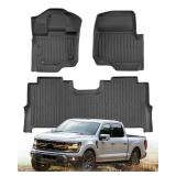 Floor Mats for Ford F150 SuperCrew Cab 2015-2024 2025/for Lightning 2022-2025 (Only for Front Bucket Seat w/Under Seat Storage Box),All Weather Floor Liners for F-150 Waterproof Anti-Slip Accessories  Floor Mats for Ford F150 SuperCrew Cab 2015-2024 2025/for Lightning 2022-2025 (Only for Front Bucket Seat w/Under Seat Storage Box),All Weather Floor Liners for F-150 Waterproof Anti-Slip Accessories