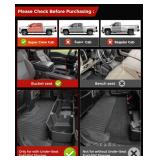 Floor Mats for Ford F150 SuperCrew Cab 2015-2024 2025/for Lightning 2022-2025 (Only for Front Bucket Seat w/Under Seat Storage Box),All Weather Floor Liners for F-150 Waterproof Anti-Slip Accessories  Floor Mats for Ford F150 SuperCrew Cab 2015-2024 2025/for Lightning 2022-2025 (Only for Front Bucket Seat w/Under Seat Storage Box),All Weather Floor Liners for F-150 Waterproof Anti-Slip Accessories