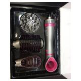 4-in-1 Detachable Blowout Brush - Negative Ionic Hot Air Styler with 4 Brush Heads for Drying, Volumizing, Curling & Straightening with ALCI Safety Plug, 3 Heat Settings - Retail: $40 4-in-1 Detachable Blowout Brush - Negative Ionic Hot Air Styler with 4 Brush Heads for Drying, Volumizing, Curling & Straightening with ALCI Safety Plug, 3 Heat Settings - Retail: $40
