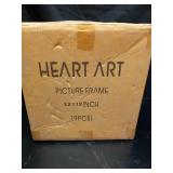 HEART ART 12x12 White Picture Frame Set of 9, Display Pictures 8x8 with Mat or 12 x 12 without Mat, Multi Collage Gallery Square Photo Frames for Wall - Retail: $42 HEART ART 12x12 White Picture Frame Set of 9, Display Pictures 8x8 with Mat or 12 x 12 without Mat, Multi Collage Gallery Square Photo Frames for Wall - Retail: $42