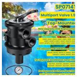 Replacement for Hayward SP0714T VariFlo Top-Mount Multiport Valve for All Hayward Above-Ground Pro and VL Series Sand Filter 1.5-Inch FIP Plumbing 7-Positions Clamp Style Control Valve Upgraded Black  Replacement for Hayward SP0714T VariFlo Top-Mount Multiport Valve for All Hayward Above-Ground Pro and VL Series Sand Filter 1.5-Inch FIP Plumbing 7-Positions Clamp Style Control Valve Upgraded Black
