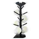 RSSCIIIUL Bat Mug Holder Tree - 8 Hooks Coffee Mug Rack - Gothic Home Decor Wood Coffee Mug Tree for Countertop - Coffee Cup Holder for Halloween Kitchen Organizer & Coffee Bar Accessories, Black - Re RSSCIIIUL Bat Mug Holder Tree - 8 Hooks Coffee Mug Rack - Gothic Home Decor Wood Coffee Mug Tree for Countertop - Coffee Cup Holder for Halloween Kitchen Organizer & Coffee Bar Accessories, Black - Re