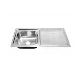 Naiture Drop-In Kitchen Sink, Rectangular Single Bowl Top Mount Sink, 21-Gauge 304 Stainless Steel, 39-3/8\" X 20\" with Right Drainboard and Single Hole - Retail: $500 Naiture Drop-In Kitchen Sink, Rectangular Single Bowl Top Mount Sink, 21-Gauge 304 Stainless Steel, 39-3/8\" X 20\" with Right Drainboard and Single Hole - Retail: $500