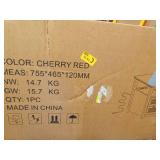 HDDDZSW Farmhouse XXL End Table with Charging Station, Narrow Side Table with USB Ports and Outlets, Nightstand with 2 Drawers Storage, Bedside Tables for Living Room, Bedroom, Rustic Cherry Red - Ret HDDDZSW Farmhouse XXL End Table with Charging Station, Narrow Side Table with USB Ports and Outlets, Nightstand with 2 Drawers Storage, Bedside Tables for Living Room, Bedroom, Rustic Cherry Red - Ret