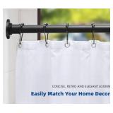 BRIOFOX Industrial Shower Curtain Rod - 2-in-1 Design Tension Curtain Rod - Never Rust Non-Slip 43 to 72 Inch Stainless Steel, Matte Black Window Curtain Rod - Retail: $31 BRIOFOX Industrial Shower Curtain Rod - 2-in-1 Design Tension Curtain Rod - Never Rust Non-Slip 43 to 72 Inch Stainless Steel, Matte Black Window Curtain Rod - Retail: $31