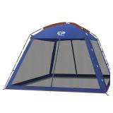 CAMPROS CP Screen House 10 x 10 Ft Screened Mesh Net Wall Canopy Tent Screen Shelter Gazebos for Patios Outdoor Camping Activities - Blue - Retail: $60 CAMPROS CP Screen House 10 x 10 Ft Screened Mesh Net Wall Canopy Tent Screen Shelter Gazebos for Patios Outdoor Camping Activities - Blue - Retail: $60