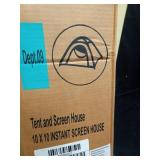 CAMPROS CP Screen House 10 x 10 Ft Screened Mesh Net Wall Canopy Tent Screen Shelter Gazebos for Patios Outdoor Camping Activities - Blue - Retail: $60 CAMPROS CP Screen House 10 x 10 Ft Screened Mesh Net Wall Canopy Tent Screen Shelter Gazebos for Patios Outdoor Camping Activities - Blue - Retail: $60