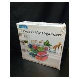 Pomeat 10 Pack Fridge Organizer, Stackable Refrigerator Bins with Lids, BPA-Free Produce Fruit Storage Containers for Fridge, Clear for Food, Drinks, Vegetable - Retail: $27 Pomeat 10 Pack Fridge Organizer, Stackable Refrigerator Bins with Lids, BPA-Free Produce Fruit Storage Containers for Fridge, Clear for Food, Drinks, Vegetable - Retail: $27