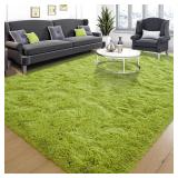 Tepook Super Soft Fluffy Rug for Bedroom, Modern Shaggy Fuzzy Kids Rugs for Living Room, Plush Indoor Nursery Home Decor Dorm Carpet with Non-Slip Bottom, Grass Green, 5 X 8 Feet - Retail: $40 Tepook Super Soft Fluffy Rug for Bedroom, Modern Shaggy Fuzzy Kids Rugs for Living Room, Plush Indoor Nursery Home Decor Dorm Carpet with Non-Slip Bottom, Grass Green, 5 X 8 Feet - Retail: $40