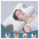 Cervical Neck Pillow for Pain Relief, Ergonomic Contour Memory Foam Pillow for Neck and Shoulder Support, Orthopedic Cooling Bed Pillow for Side Back Stomach Sleepers - Retail: $23 Cervical Neck Pillow for Pain Relief, Ergonomic Contour Memory Foam Pillow for Neck and Shoulder Support, Orthopedic Cooling Bed Pillow for Side Back Stomach Sleepers - Retail: $23