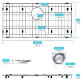 iPEGTOP Sink Rack for Bottom of Sink, Stainless Steel Sink Protector 28-3/8\" x 14-3/16\" Rear Drain Hole, Detachable Sink Grid Sink Grate with Hole Cover for Kitchen Sink Single Sink Bowl, Three-Piec iPEGTOP Sink Rack for Bottom of Sink, Stainless Steel Sink Protector 28-3/8\" x 14-3/16\" Rear Drain Hole, Detachable Sink Grid Sink Grate with Hole Cover for Kitchen Sink Single Sink Bowl, Three-Piec