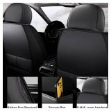 otoez Car Seat Covers Full Set, 5 Seat Pink Leather Seat Cover for Car, Waterproof Automotive Front and Back Seat Protectors for Most Sedens Trucks SUVs, Black & Pink - Retail: $87 otoez Car Seat Covers Full Set, 5 Seat Pink Leather Seat Cover for Car, Waterproof Automotive Front and Back Seat Protectors for Most Sedens Trucks SUVs, Black & Pink - Retail: $87